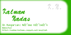 kalman nadas business card